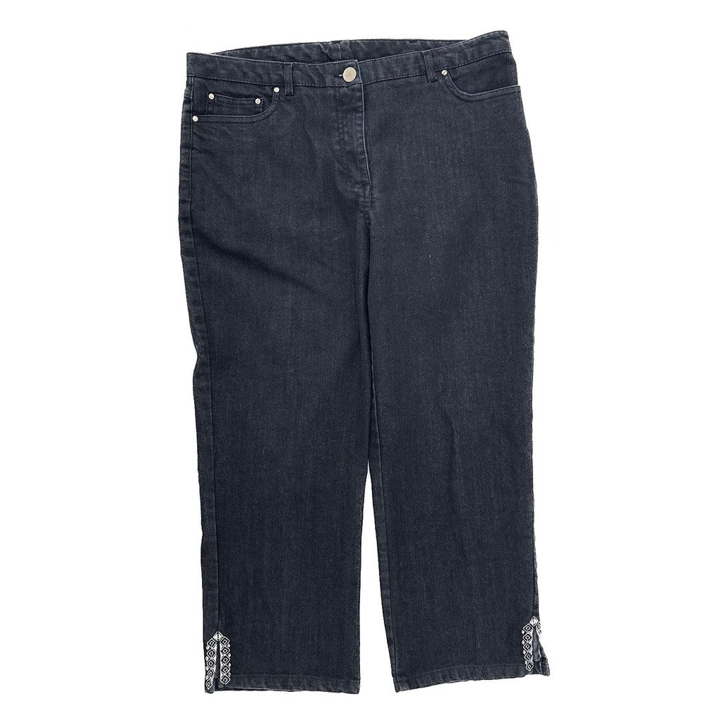 Ruby Rd. Capri Women's‎ size 8 Black Denim Jeans